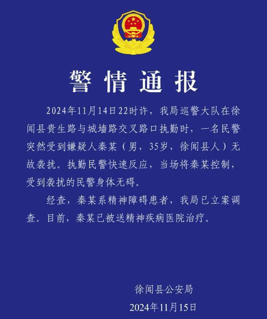 徐闻一男子街头袭警事件，警方的坚决回应与社会反响