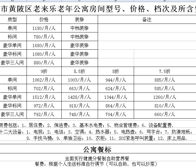 揭秘高档养老院收费价格表